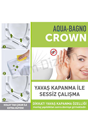 Crown Yavaş Kapanan Klozet Kapağı