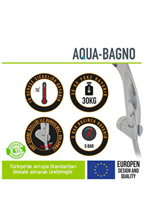 Aqua Bagno Smart Duş Hortumu - Spirali - Zinciri 150 cm.