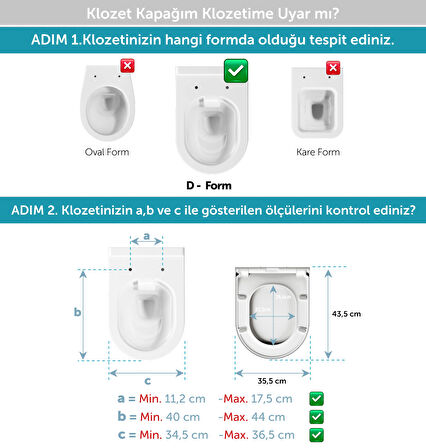 Aqua Bagno Moon Yavaş Kapanan Klozet Kapağı - Duroplast