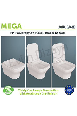 Aqua Bagno Mega Yavaş Kapanan Klozet Kapağı