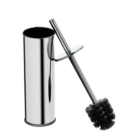 Aqua Bagno Basic Klozet ve Tuvalet Fırçası, Parlak Krom Paslanmaz