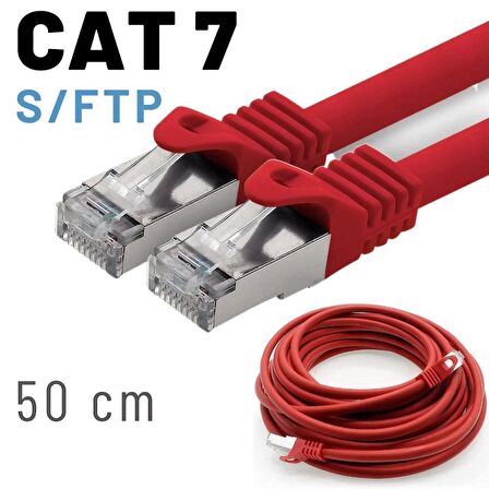 IRENIS 50 Cm CAT7 Kablo S/FTP LSZH Ethernet Network Lan Ağ Kablosu 