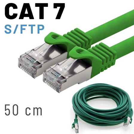 IRENIS 50 Cm CAT7 Kablo S/FTP LSZH Ethernet Network Lan Ağ Kablosu 