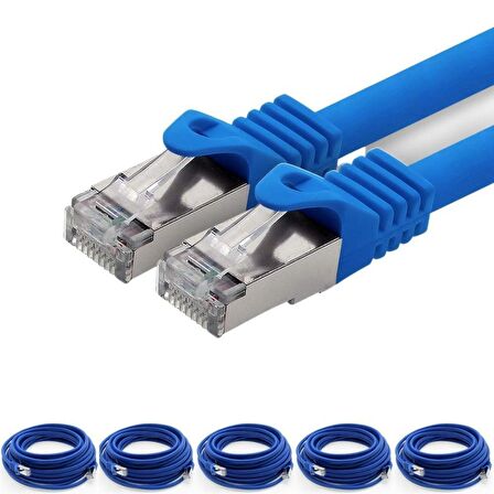 5 adet 50 Cm IRENIS CAT7 Kablo S/FTP Ethernet Network LAN Ağ Kablosu