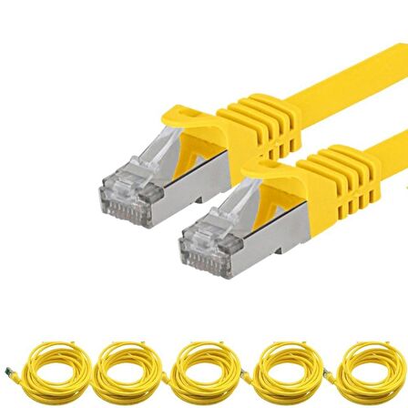 5 adet 50 Cm IRENIS CAT7 Kablo S/FTP Ethernet Network LAN Ağ Kablosu