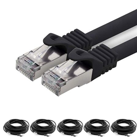 5 adet 50 Cm IRENIS CAT7 Kablo S/FTP Ethernet Network LAN Ağ Kablosu