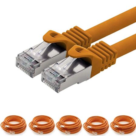 5 adet 50 Cm IRENIS CAT7 Kablo S/FTP Ethernet Network LAN Ağ Kablosu