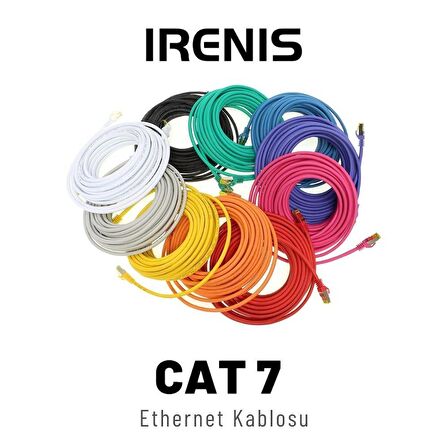 5 adet 30 Metre IRENIS CAT7 Kablo S/FTP Ethernet Network LAN Ağ Kablosu
