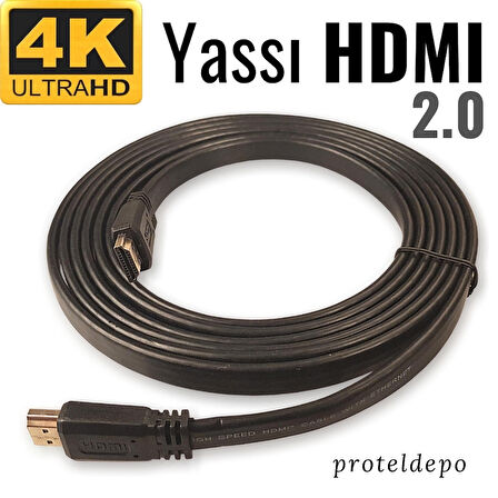 IRENIS HDMI Kablo - Yassı 4K HDMI Kablosu (4K 60Hz, HDMI 2.0)