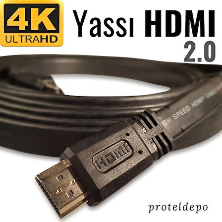 IRENIS HDMI Kablo - Yassı 4K HDMI Kablosu (4K 60Hz, HDMI 2.0)