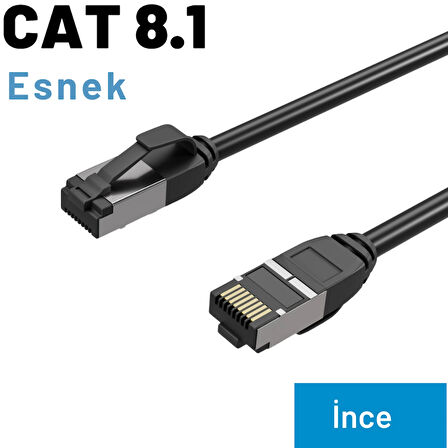 IRENIS 2 Metre CAT8 İNCE FTP LSNH Ethernet Patch Kablo