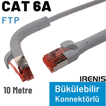 IRENIS 10 Metre CAT6A U/FTP 90° Bükülebilir Kablo, Beyaz