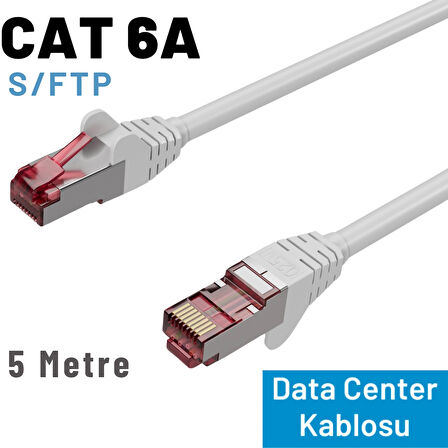 IRENIS 5 Metre Beyaz CAT6A S/FTP Ethernet Data Center Kablosu