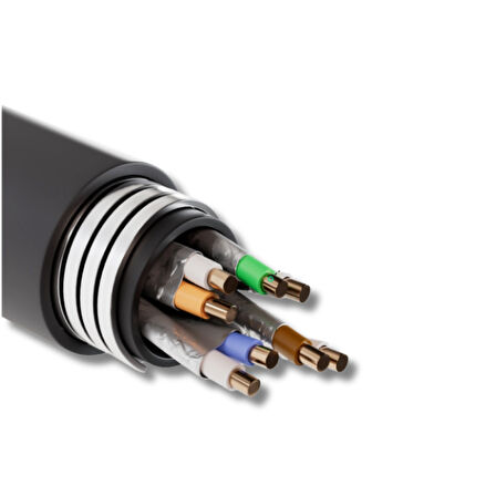 IRENIS CAT6A U/FTP FlexArmor(Esnek Zırh) Kablo, 30 Metre