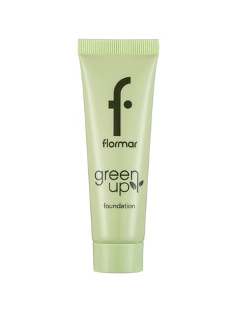flormar green up kremsi dokulu & yarı mat bitişli vegan fondöten