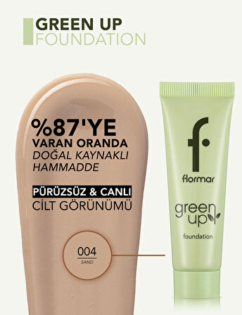 Yarı Mat Bitişli Su Bazlı Vegan Fondöten (soğuk Alt Ton) - Green Up Foundation - 004 - 4251903322232