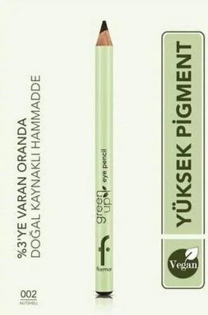 Flormar Yoğun Pigmentli Yumuşak Dokulu Vegan Göz Kalemi-Green Up Eye PENCIL-002 NUTSHELL-4251903322300