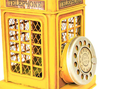 Dekoratif Metal Ahizeli Telefon Kumbara Biblo Hediyelik (C0725)
