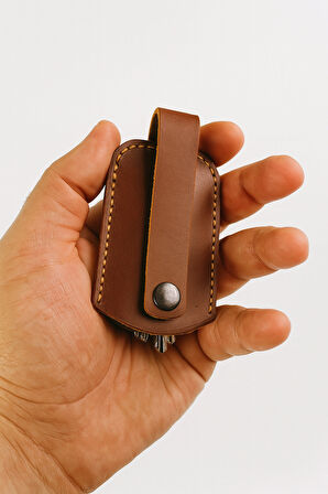 El Yapımı Hakiki Deri Anahtarlık