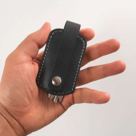 El Yapımı Hakiki Deri Anahtarlık