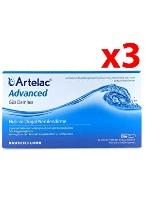 Artelac Advanced Göz Damlası 30 Flakon 0,5 ml 3 Adet