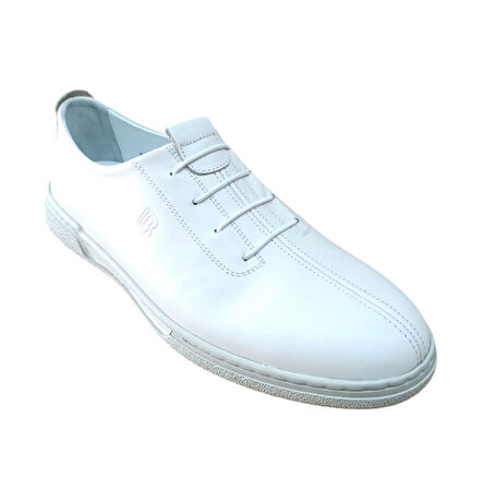 Lbr H1022 Erkek Hakiki Deri Kauçuk Antik Casual Ayakkabı Kemik