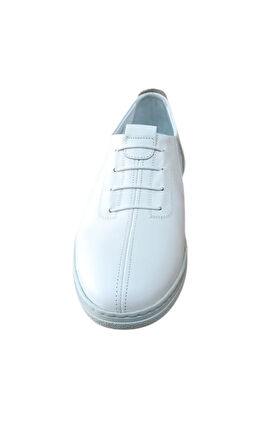 Lbr H1022 Erkek Hakiki Deri Kauçuk Antik Casual Ayakkabı Kemik