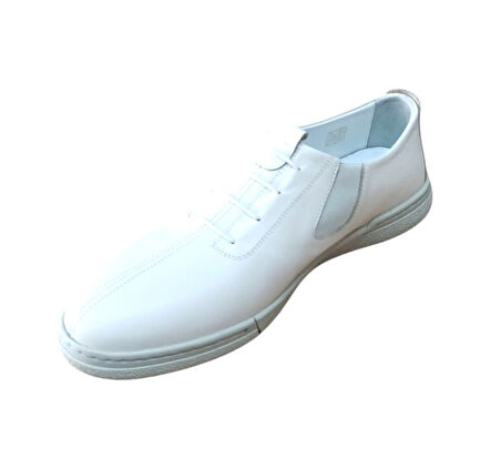 Lbr H1022 Erkek Hakiki Deri Kauçuk Antik Casual Ayakkabı Kemik