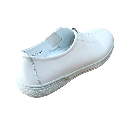 Lbr H1022 Erkek Hakiki Deri Kauçuk Antik Casual Ayakkabı Kemik