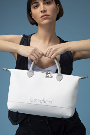 Benetton 1612 Kadın Çanta BEYAZ-A.GRİ-A.GRİ