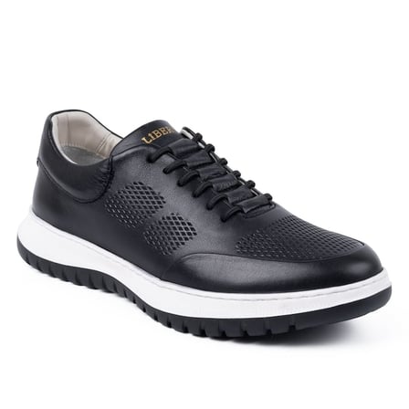 Libero Lz5906 Unisex Hakiki Deri Eva Antik Günlük Comfort Ayakkabı Siyah