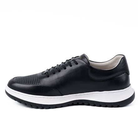 Libero Lz5906 Unisex Hakiki Deri Eva Antik Günlük Comfort Ayakkabı Siyah