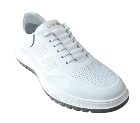 Libero Lz5906 Unisex Hakiki Deri Eva Antik Günlük Comfort Ayakkabı Beyaz