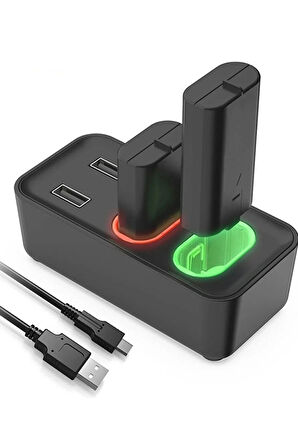 Xbox Series S X Batarya Şarj Dock &#43; 2 Adet 800 Mah Pil Dahil