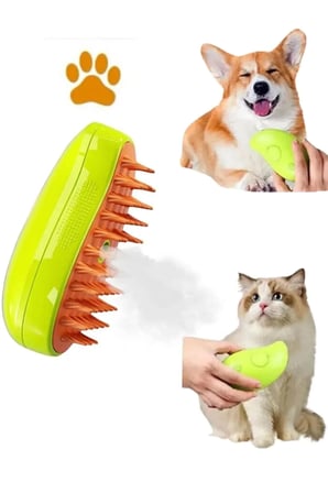 Yumuşak Buharlı Silikon Kedi & Köpek Yıkama Fırçası Tarağı