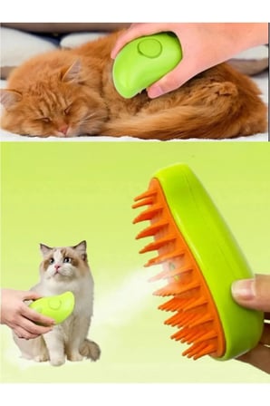 Yumuşak Buharlı Silikon Kedi & Köpek Yıkama Fırçası Tarağı