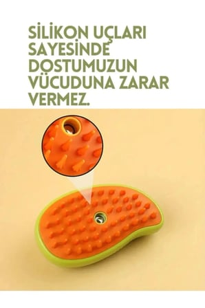Yumuşak Buharlı Silikon Kedi & Köpek Yıkama Fırçası Tarağı