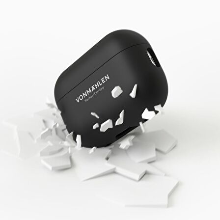 Vonmahlen AirPods Pro 2. nesil için İnce Kapak Kılıf - Siyah