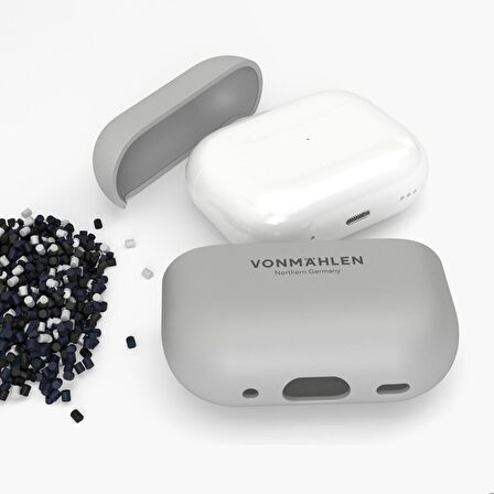 Vonmahlen AirPods Pro 2. nesil için İnce Kapak Kılıf - Açık Gri