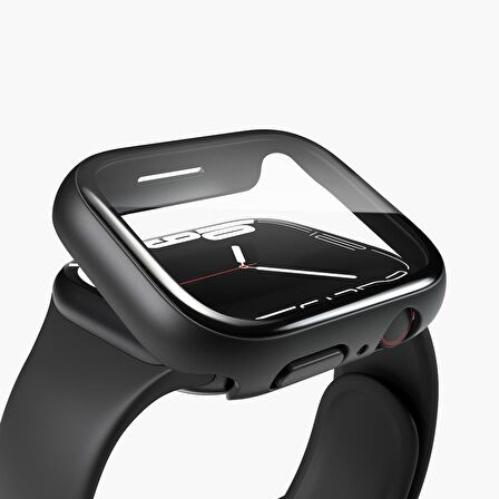 Vonmahlen Apple Watch SE için 44mm Koruyucu Kapak - Siyah