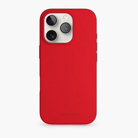 Vonmahlen Yumuşak Silikon Kılıf iPhone 16 Pro - Ateş Kırmızısı