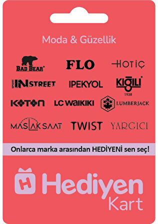 Hediyen Kart - Moda & Güzellik-500 TL