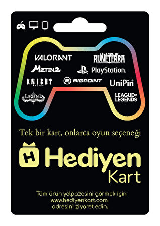 Hediyen Kart - Gaming 1-10000 TL