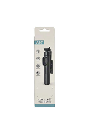 Ayaklı selfie cubuğu UniVersal Wireless  Alüminyum Tripod Uzaktan kumandalı Kablosuz Mobil Tripod