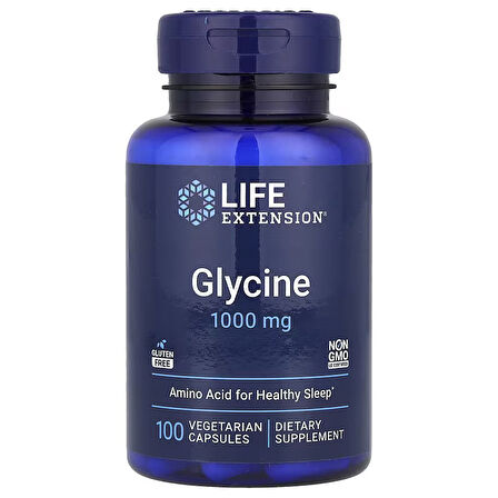 Glycine 1000 mg 100 Kapsül -Amino Acid for Healty Sleep
