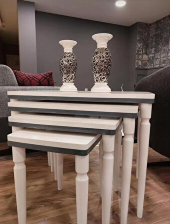 4lü Lüx Zigon Krem Antrasit