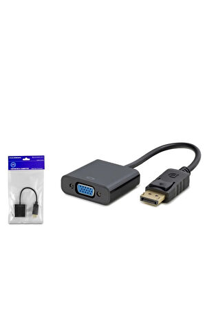 HADRON Hdx7763 Dısplay (M) To Vga (F) Adaptör Siyah