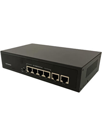 OEM ODM Fast Ethernet 10/100mbps 4 Port Poe Switch With 2 Uplink Port Network Switch