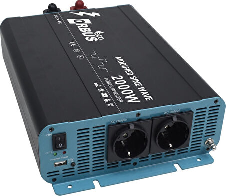 Orbus Eco Modifiye Sinüs 12V 2000W İnverter