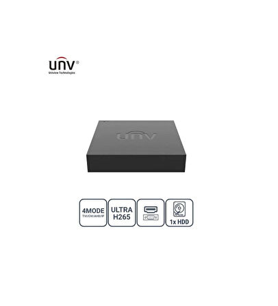 UNV XVR301-04F 4 Kanal 2mp 1 Disk H265 Sesli Hibrit Kayıt Cihazı